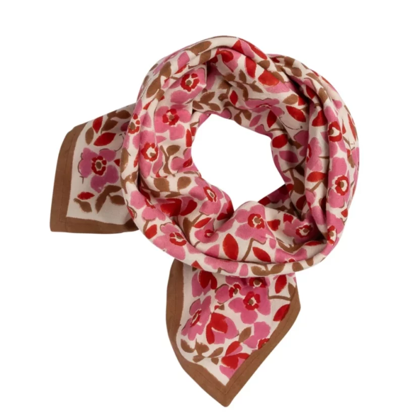Grand Foulard Amélia Pink Bindi Atelier