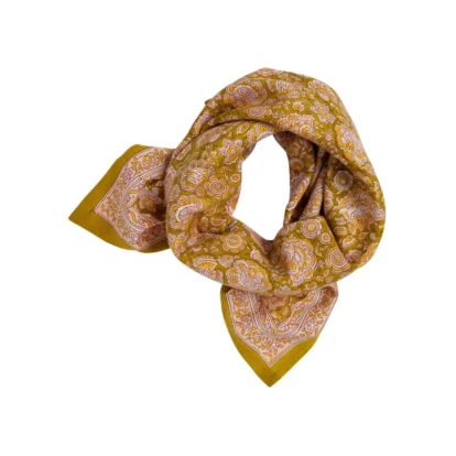Grand Foulard Garda Khaki Bindi Atelier